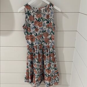 Janie and Jack Pink and Blue Pleated Sundress with opening in back